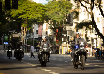Policiamento foi reforçado nas ruas. Foto: Divulgação/Governo de SP