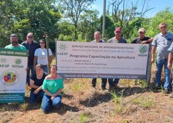 1º módulo do Programa de Apicultura, realizado no Distrito Tupy, em Itapetininga. (Reprodução: Tvi)