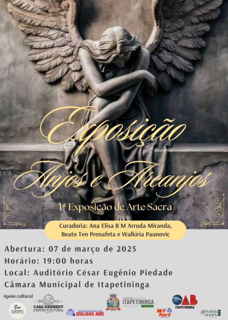Últimos dias para visitar a Exposição “Anjos e Arcanjos” em Itapetininga
