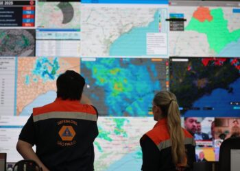 Defesa Civil emite alerta (Reprodução TVI)