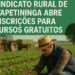 Três cursos gratuitos estão com inscrições abertas no Sindicato Rural de Itapetininga