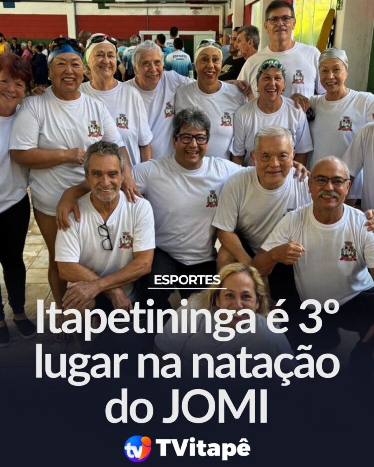 Itapetininga conquista 3º lugar nas categorias masculina e feminina na Natação nos Jogos da Melhor Idade (JOMI)