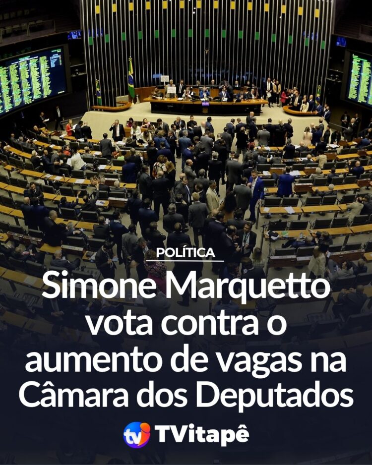 A deputada federal Simone Marquetto votou contra o aumento do número de deputados federais