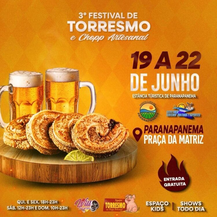 3º Festival de Torresmo e Chopp Artesanal em Paranapanema