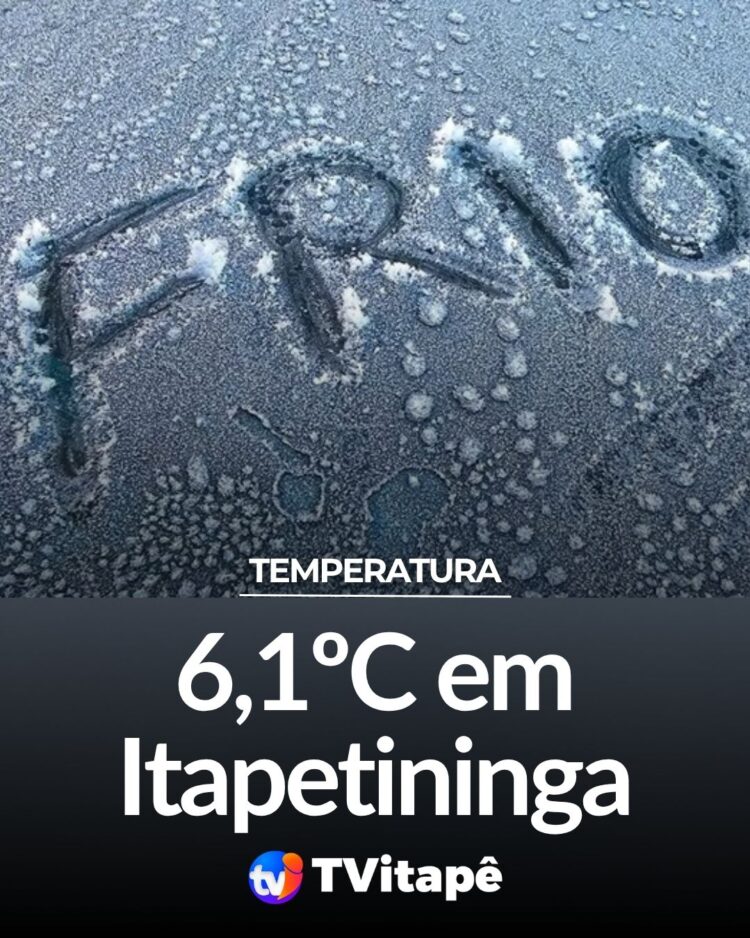 6,1ºC em Itapetininga