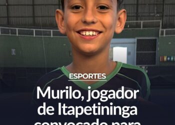 O atleta Murilo Ferreira, de 10 anos, foi convocado para representar a seleção da Liga Paulista de Futsal em um amistoso contra a equipe norte-americana FC Flair, que será realizado neste sábado, 02 de agosto.