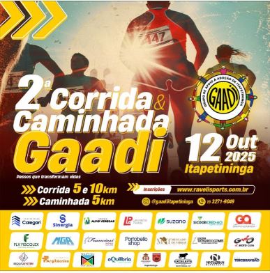 Itapetininga sedia 2ª Corrida Gaadi em 12 de outubro