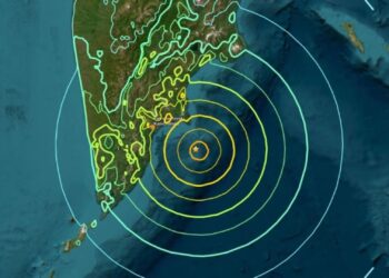 O terremoto de magnitude 8,8 é o mais forte registrado no mundo desde 2011 (Reprodução TVI)
